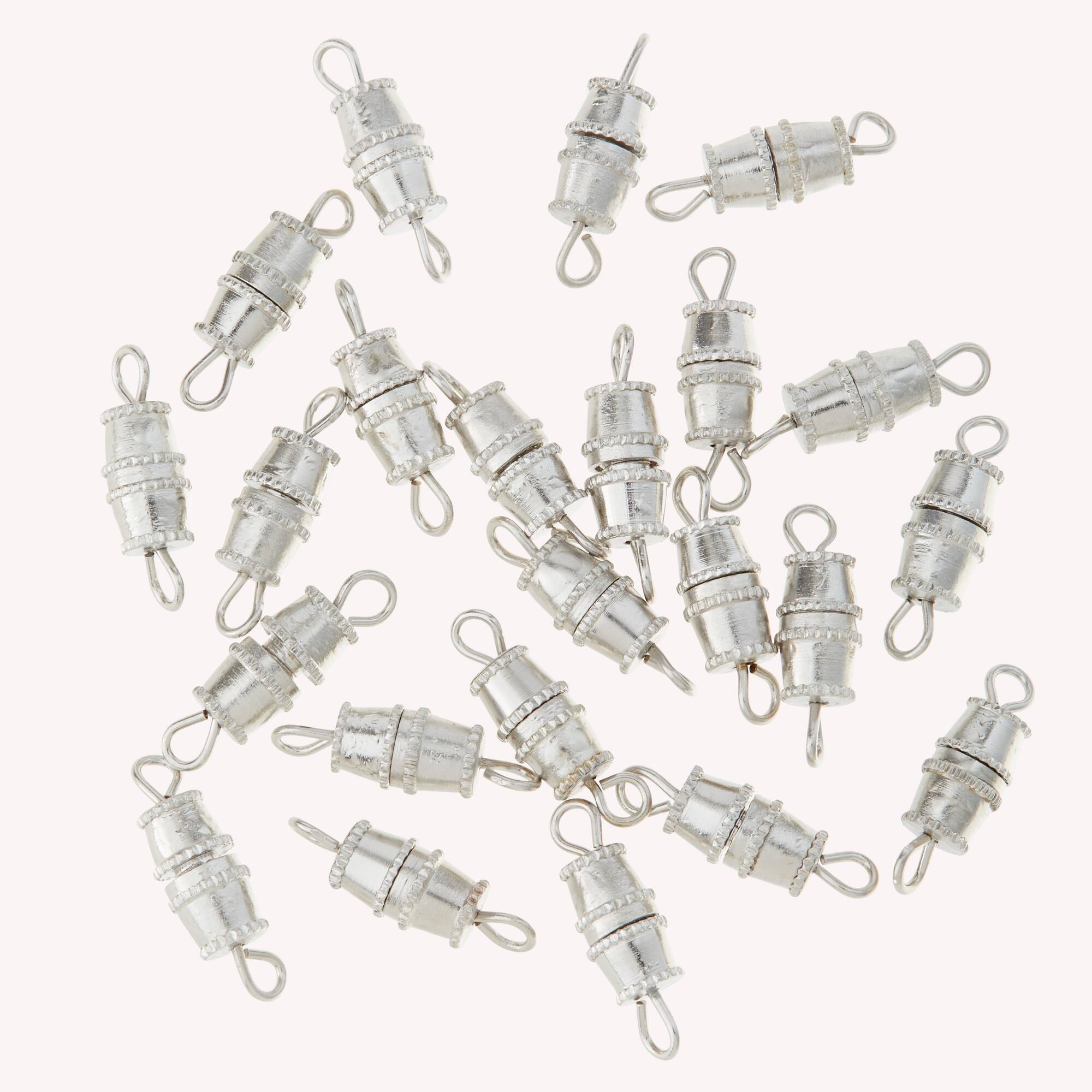 12 Packs: 24 ct. (288 total) 10mm Barrel Screw Clasps by Bead Landing